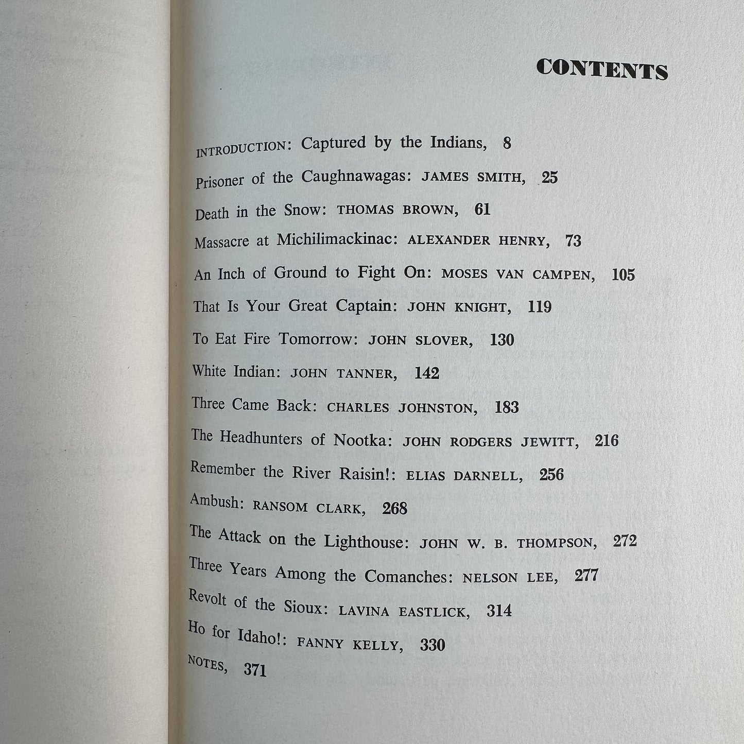 Scalps and Tomahawks: Narratives of Indian Captivity, Frederick Drimmer, 1961
