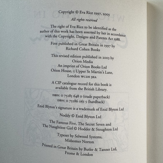 Who's Who in Enid Blyton, Eva Rice, 2003