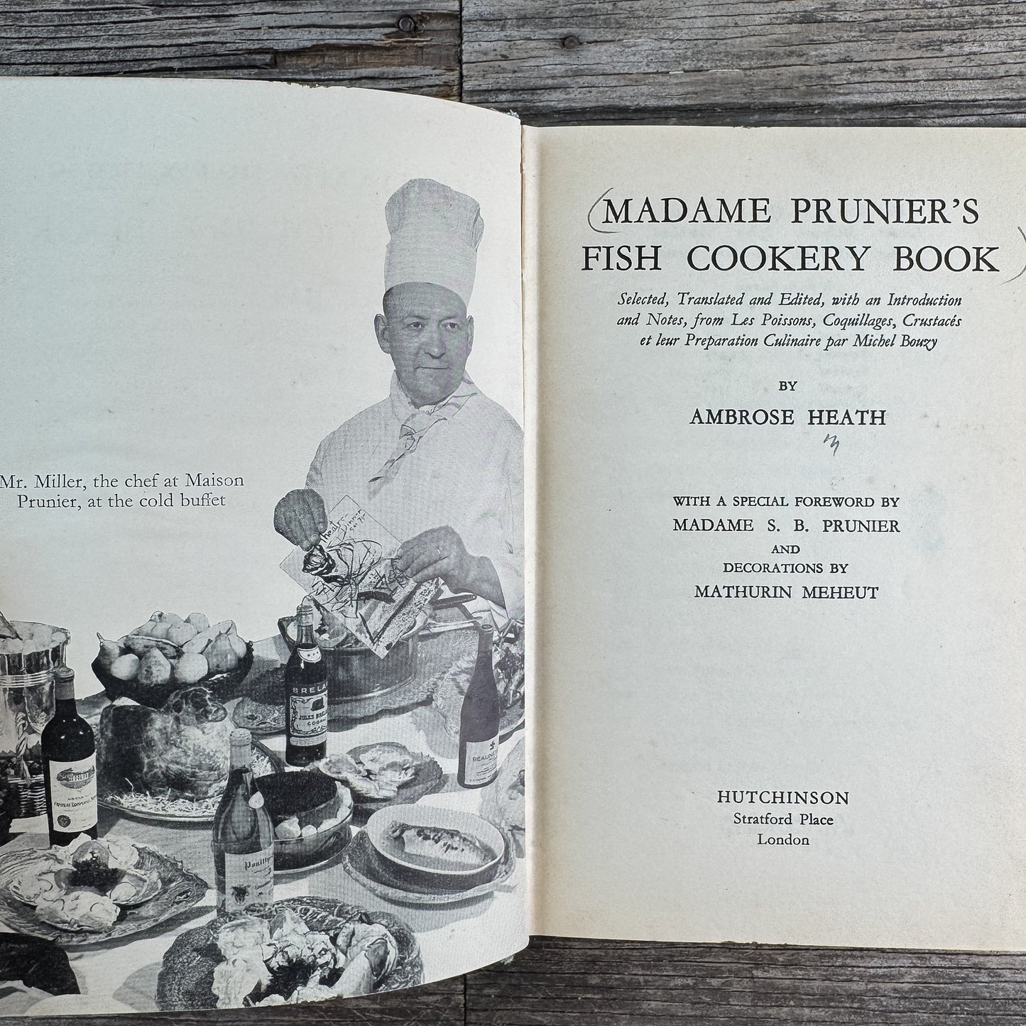 Madame Prunier's Fish Cookery Book, Ambrose Heath, 1955
