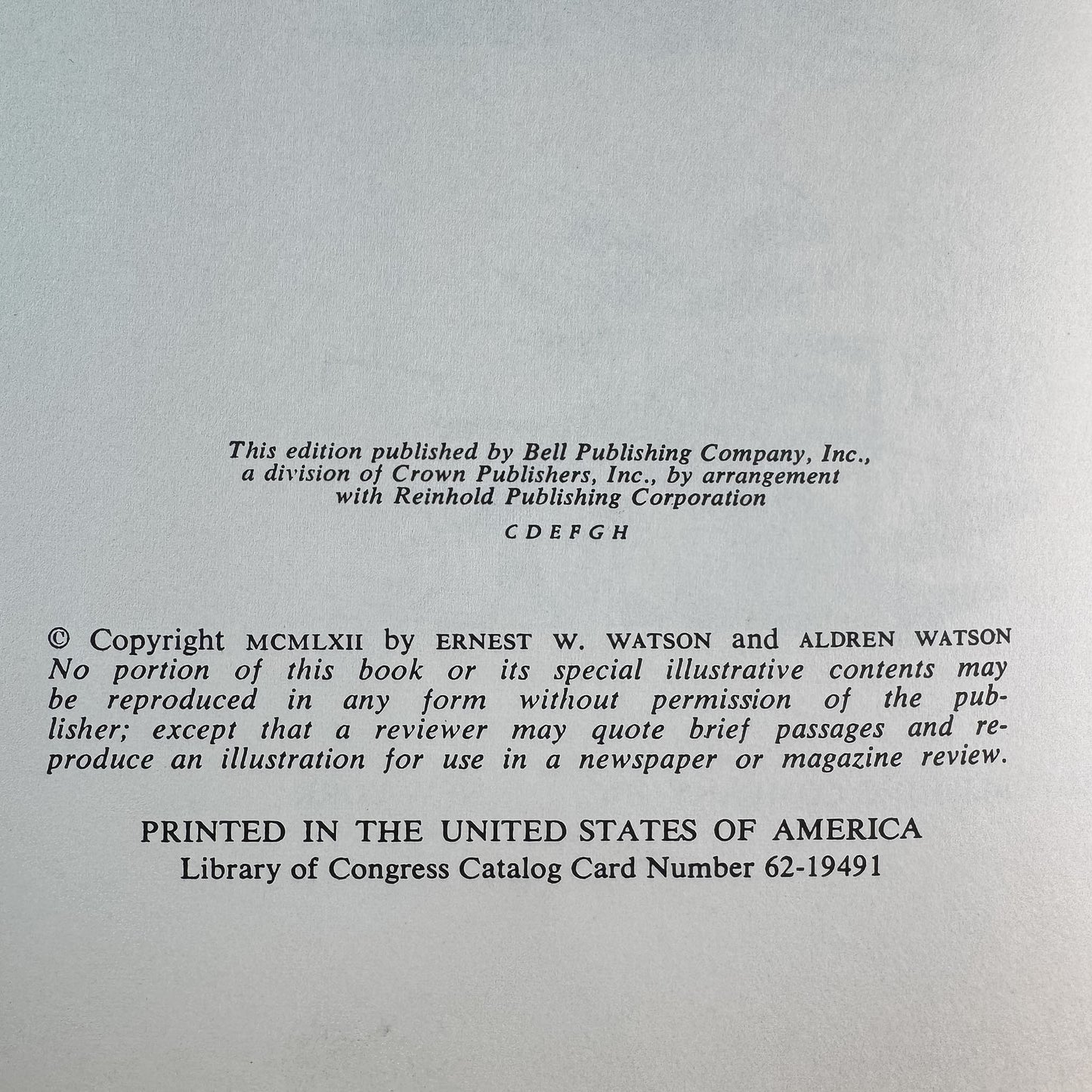 The Watson Drawing Book, Hardcover with Dust Jacket, 1962