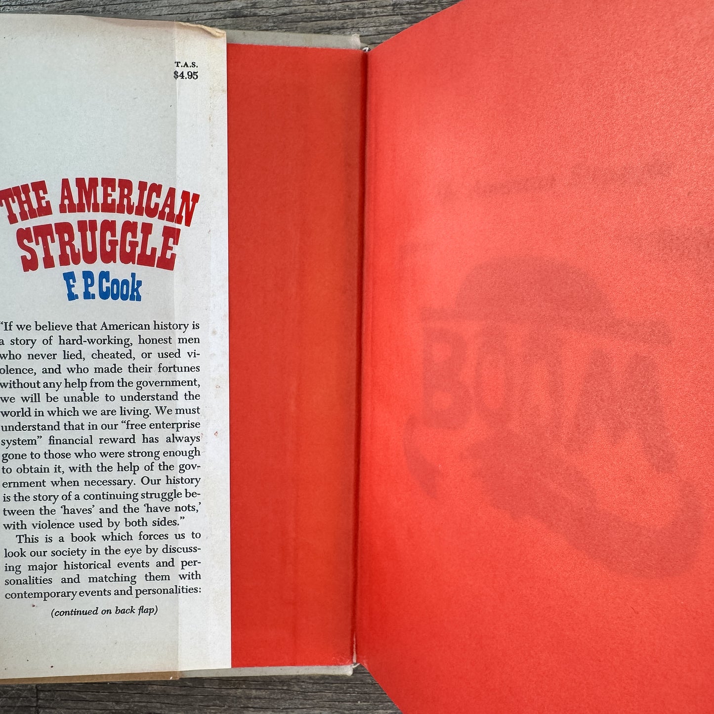 The American Struggle, Frederick P. Cook, 1974  Organized Labor History