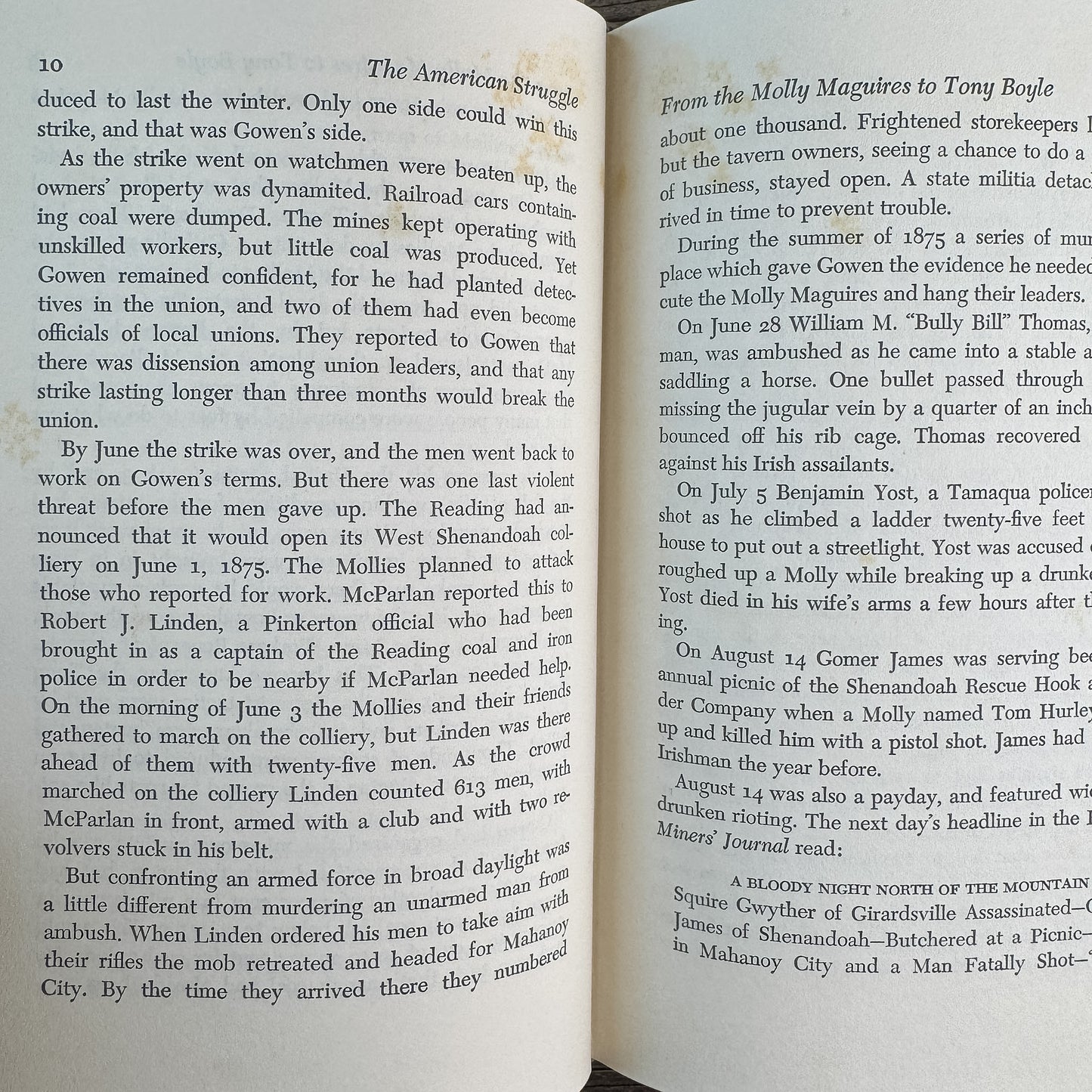 The American Struggle, Frederick P. Cook, 1974  Organized Labor History