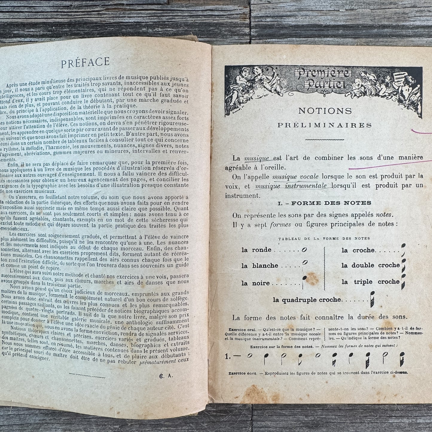 Le Livre de Musique, Claude Augé — French Canadian Music Method