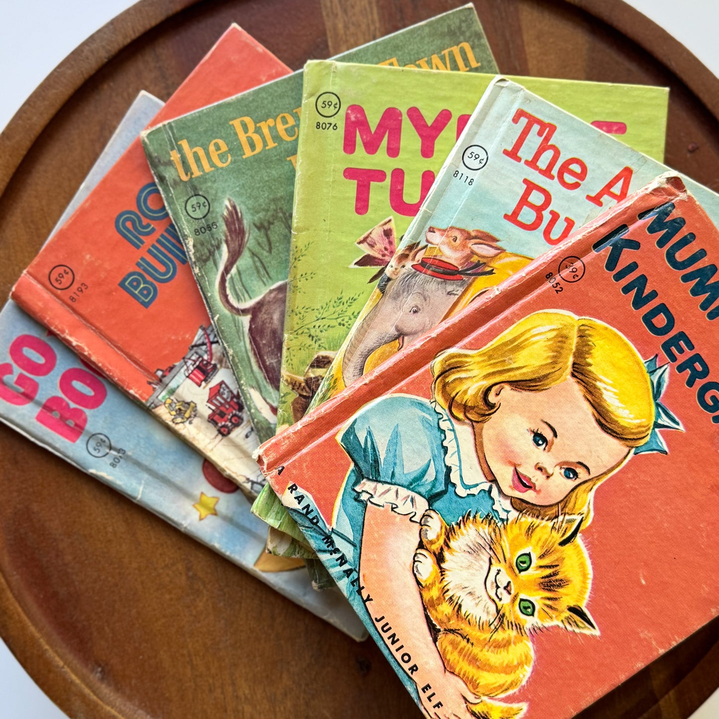 Vintage Rand McNally Junior Elf Books, Mid Century Modern Picture Book Bundle