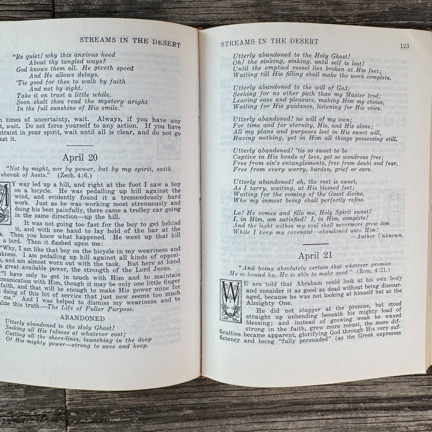 Streams in the Desert, Volume One, Mrs. Charles E. Cowman, 1969 (58th printing)