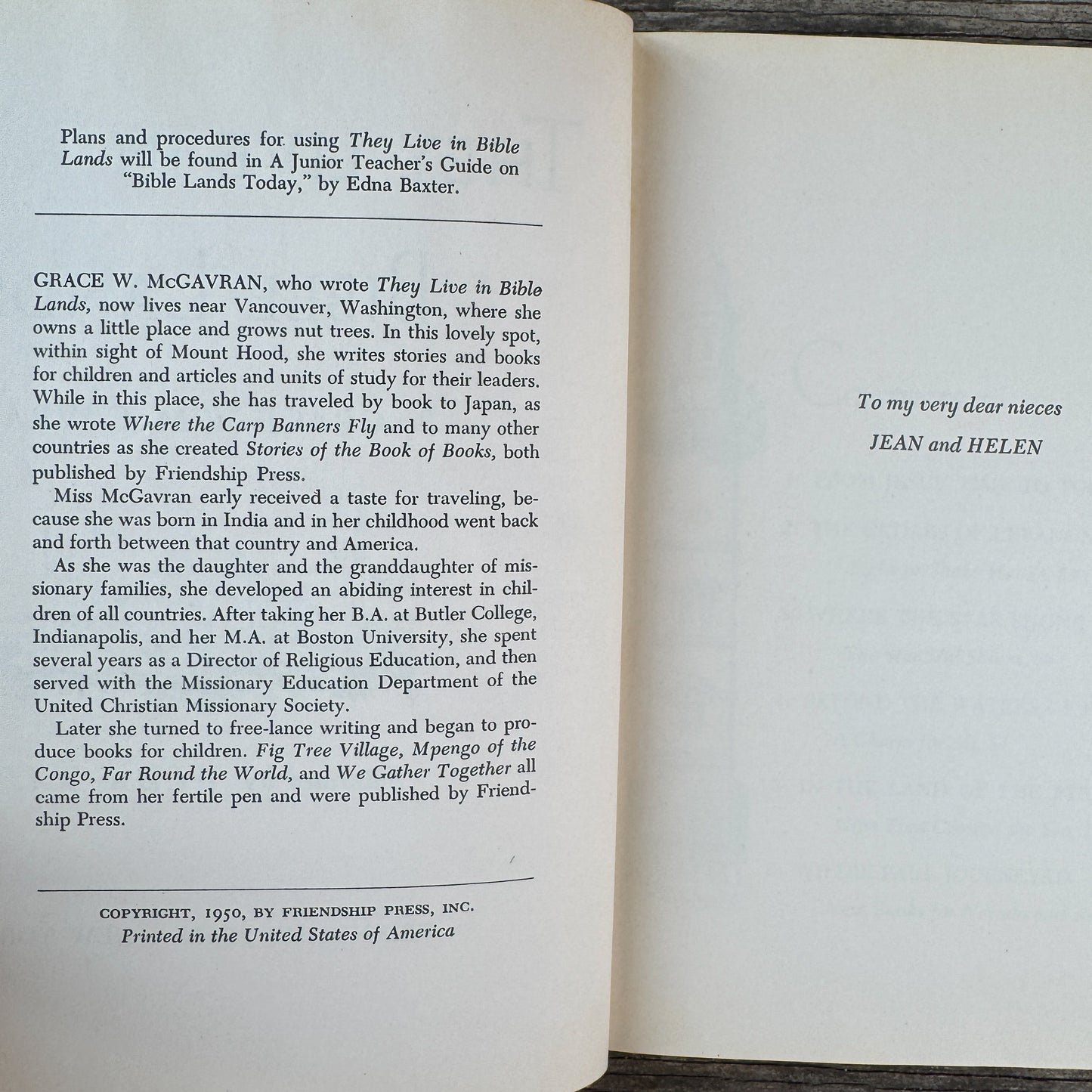 They Live in Bible Lands, Grace W. McGavran, 1950