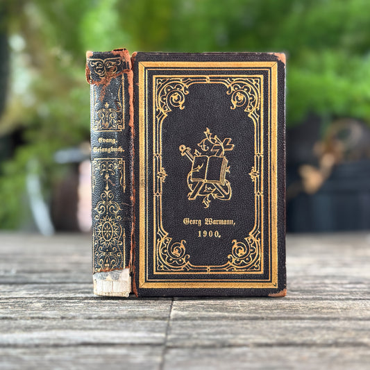 Antique German Evangelical Hymnal, Evangelisches Gesangbuch, Pocket-Sized Slipcased Book, 1899