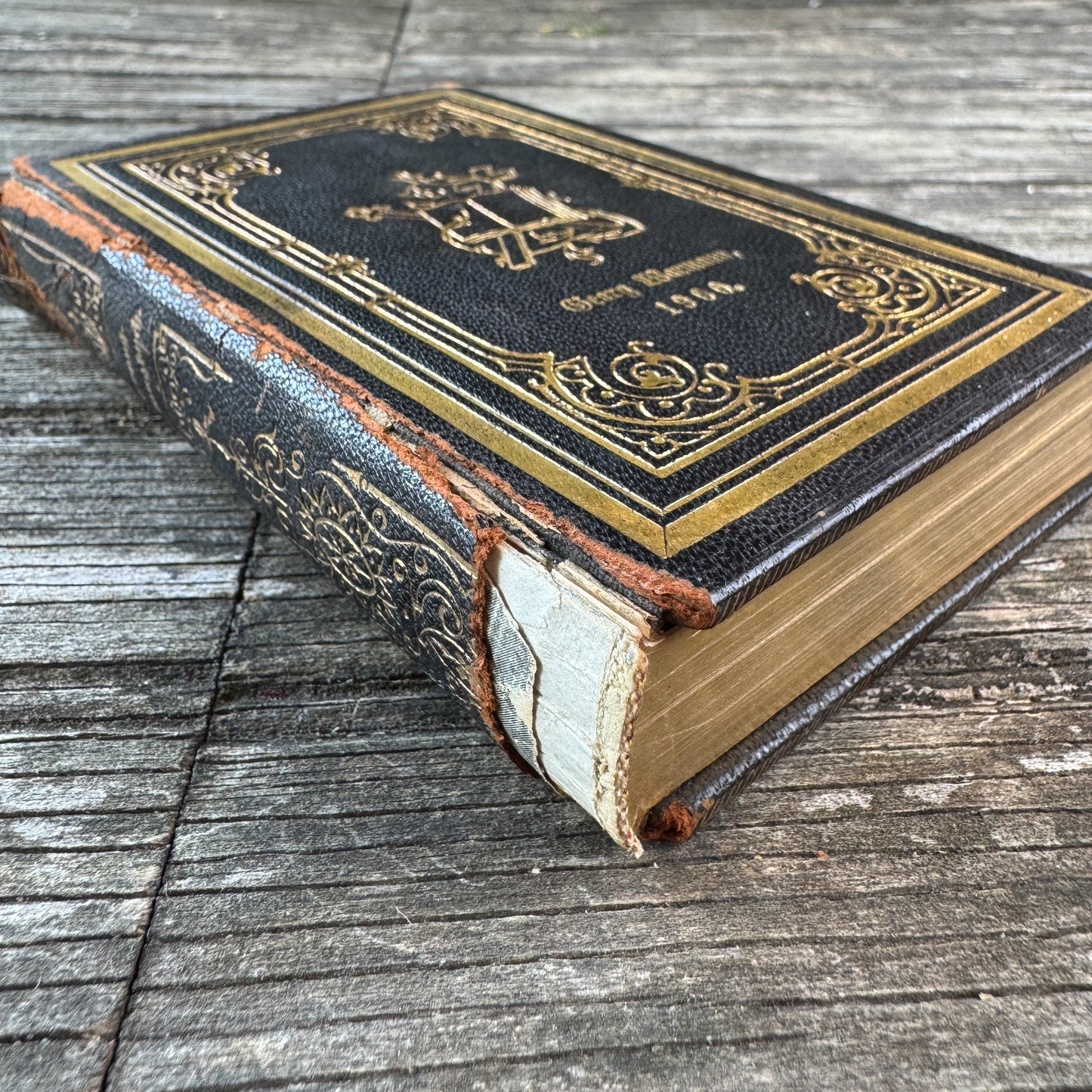 Antique German Evangelical Hymnal, Evangelisches Gesangbuch, Pocket-Sized Slipcased Book, 1899