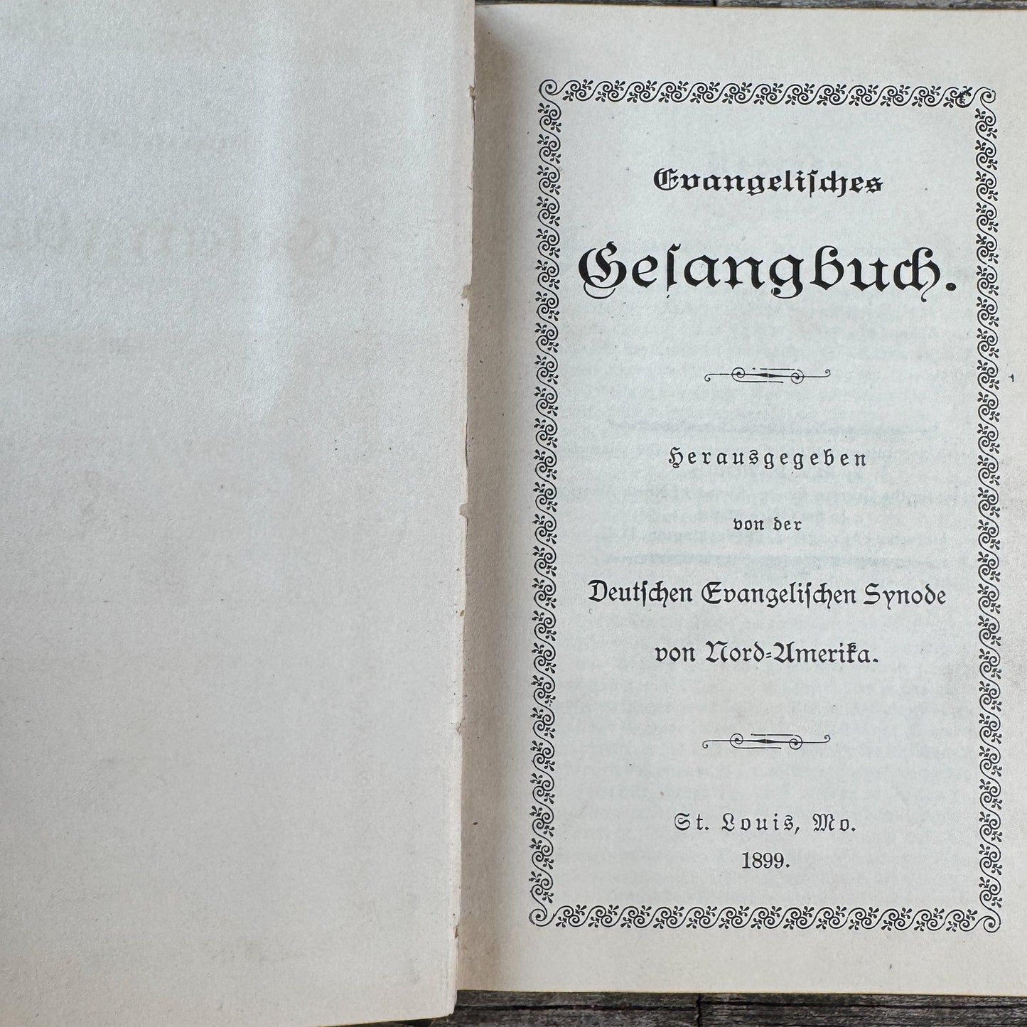 Antique German Evangelical Hymnal, Evangelisches Gesangbuch, Pocket-Sized Slipcased Book, 1899