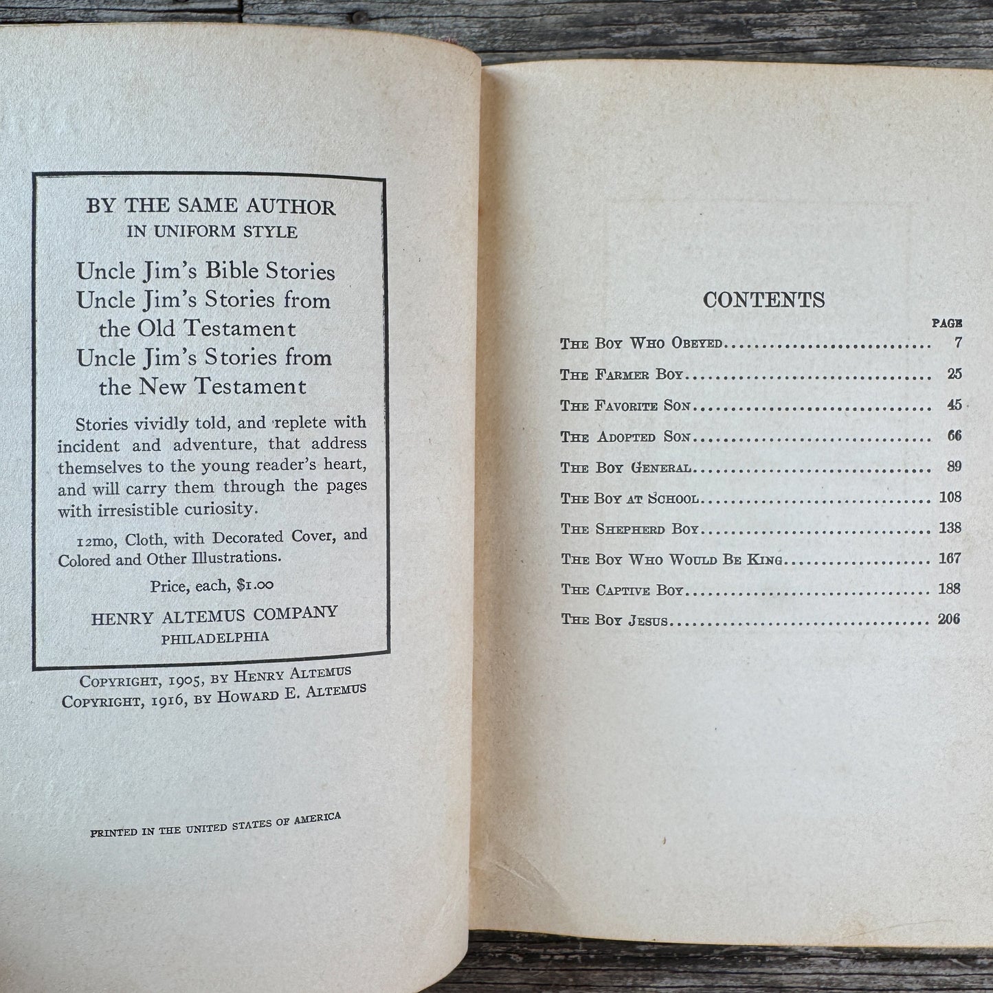 The Boys of the Bible, Hartwell James, 1916