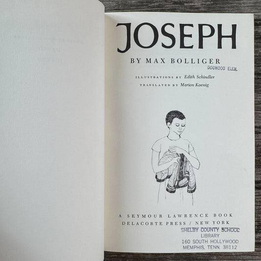 Joseph, Max Bolliger, 1971, Rare Children's Bible Story Retelling