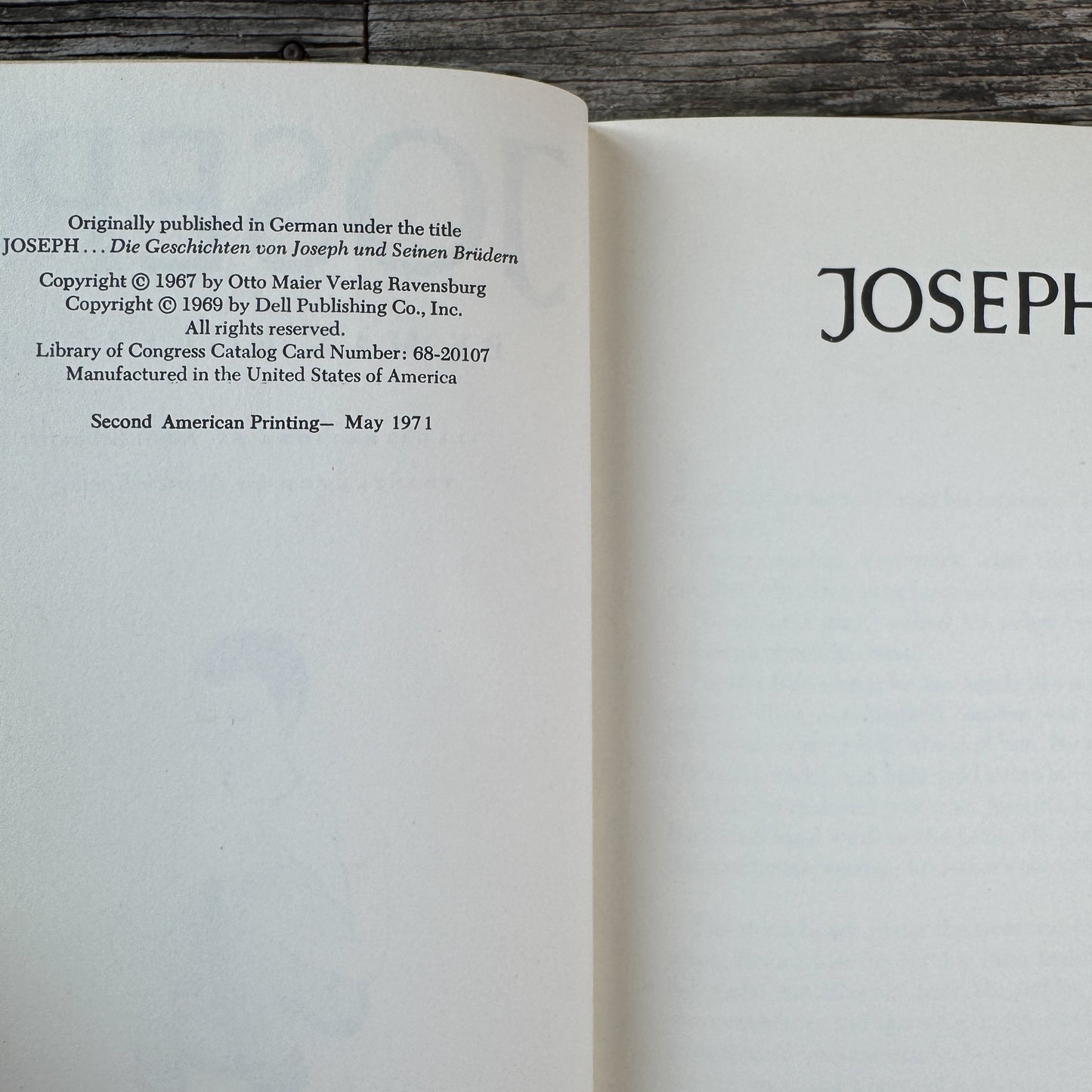 Joseph, Max Bolliger, 1971, Rare Children's Bible Story Retelling