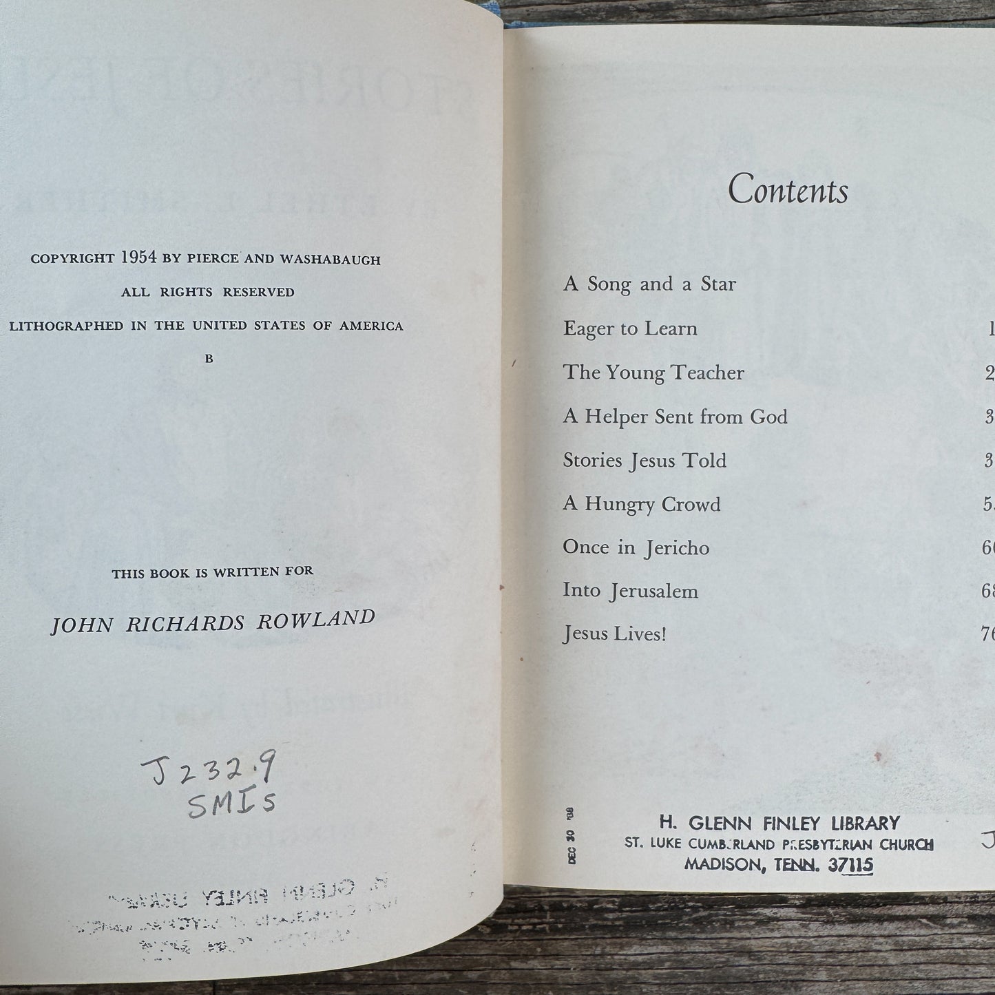 Stories of Jesus, Ethel L. Smither, 1954