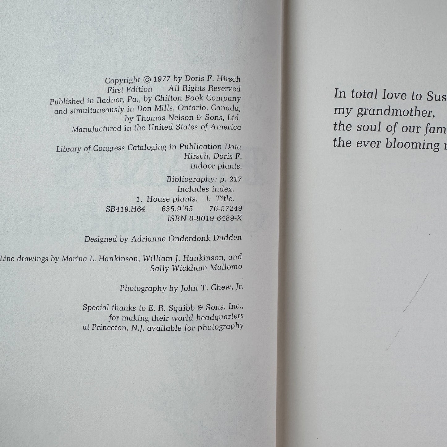 Indoor Plants: Comprehensive Care and Culture, Doris F. Hirsch, 1977