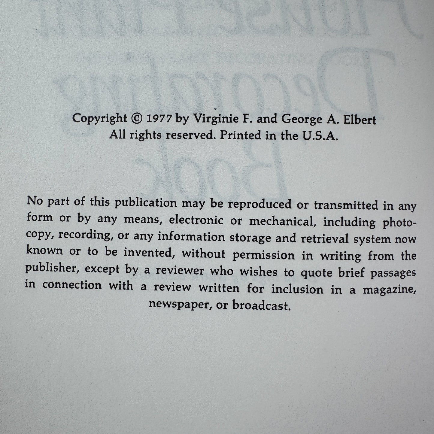 The House Plant Decorating Book, Virginie F. and George A. Elbert, 1977