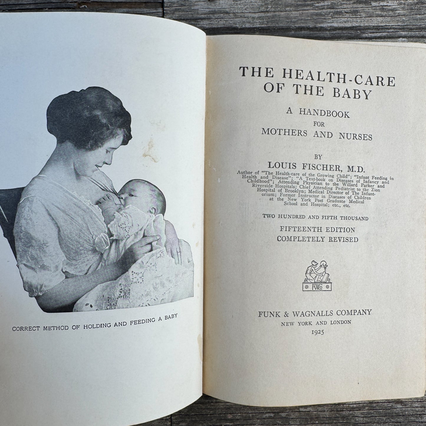 The Health-Care of the Baby, Louis Fischer M.D., 1925