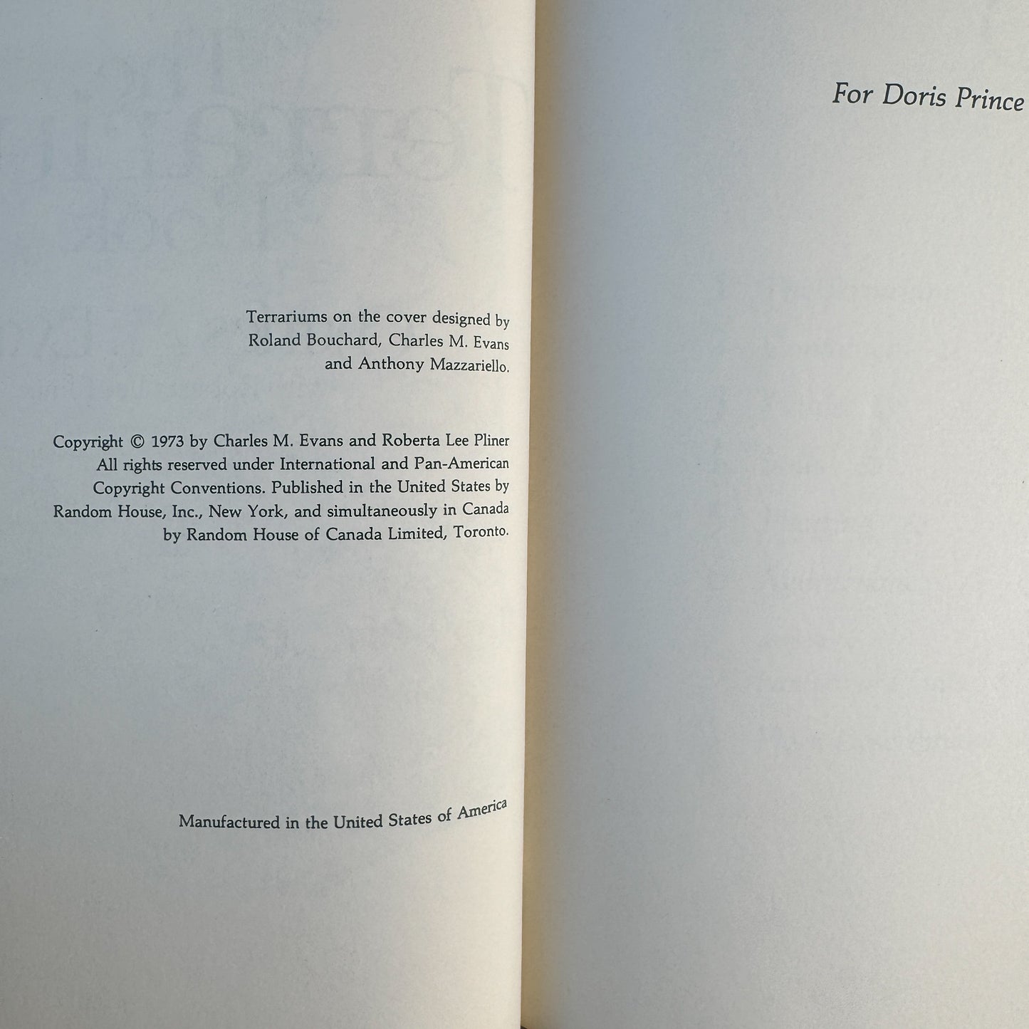 The Terrarium Book, Charles M. Evans with Roberta Lee Pliner, 1973