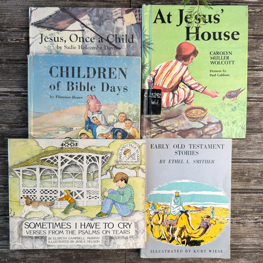 Set of 5 Vintage Children's Religious Books