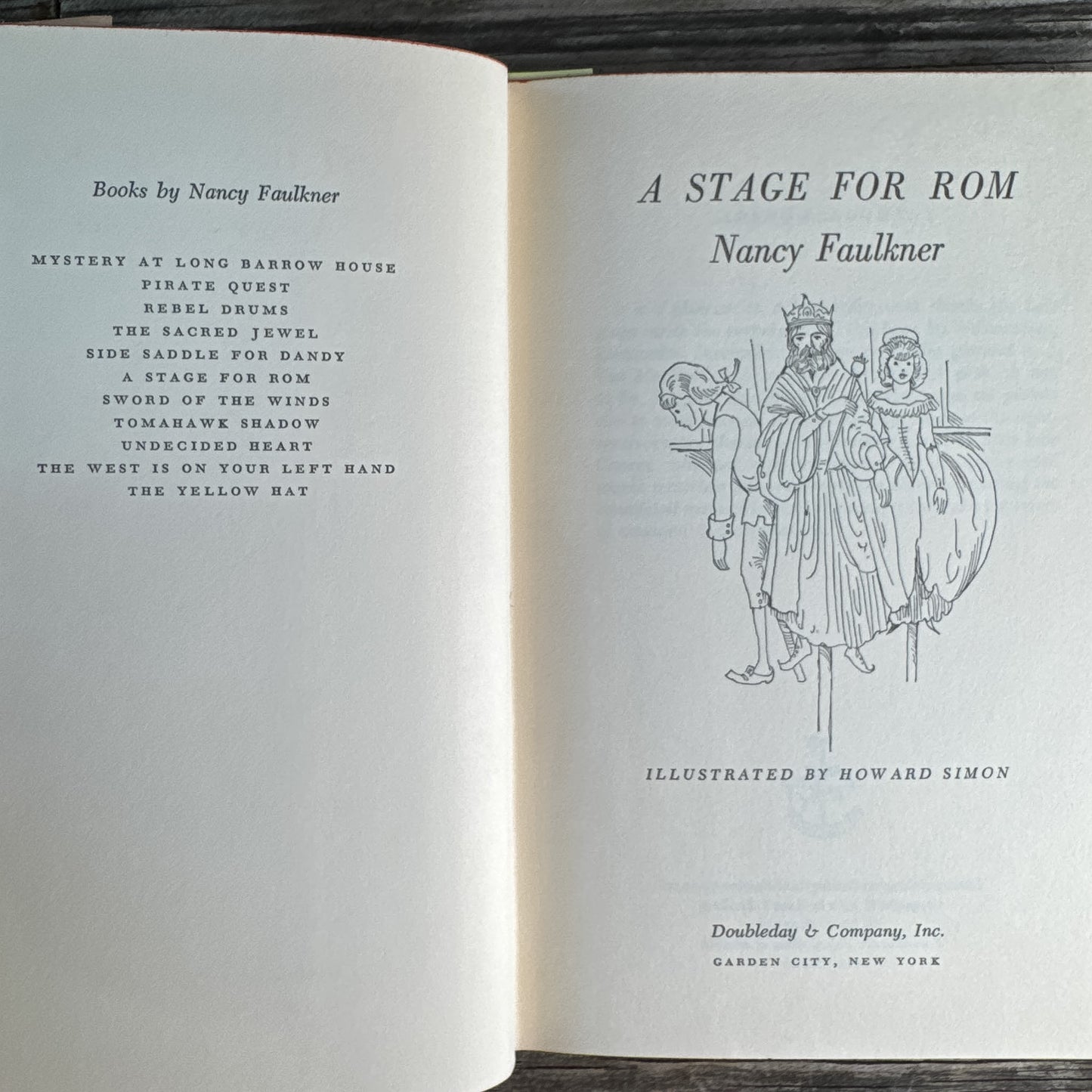 A Stage for Rom, Nancy Faulkner, 1962, Book Club Edition