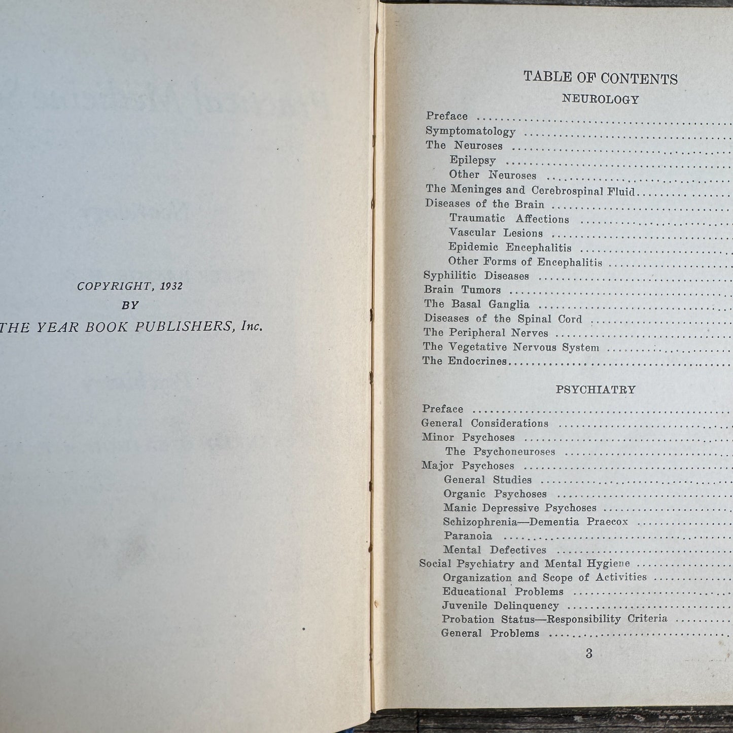 The Practical Medicine Series: Neurology and Psychology, 1931