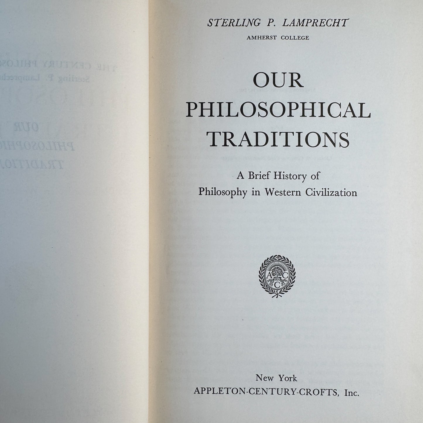 Our Philosophical Traditions, 1955 School Book