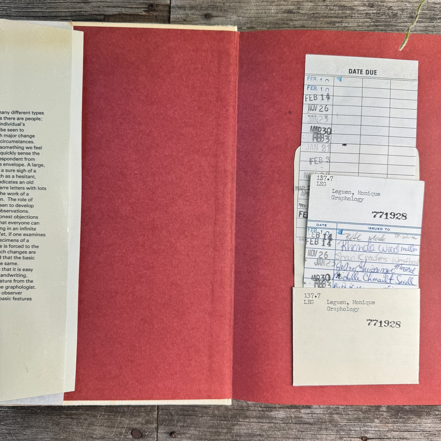 Graphology, Monique Le Guen, 1976 Handwriting Analysis