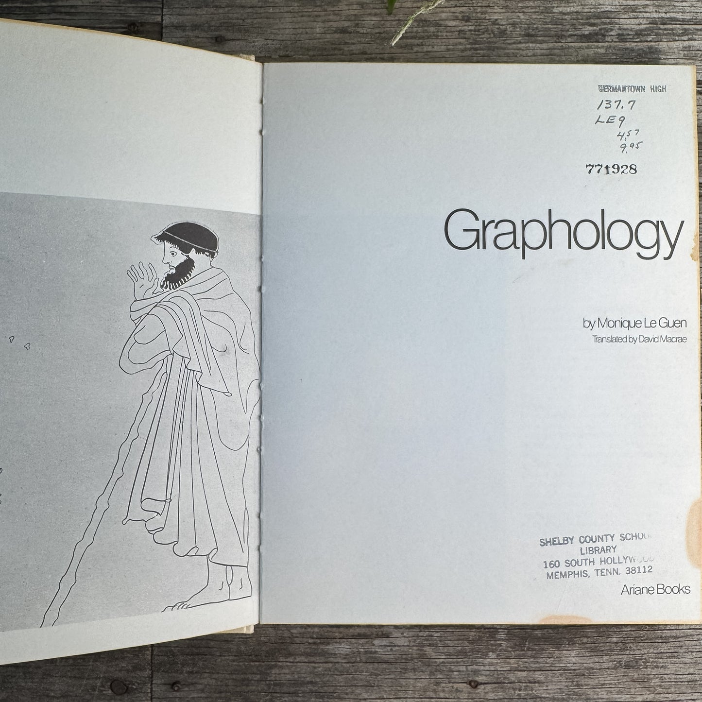 Graphology, Monique Le Guen, 1976 Handwriting Analysis
