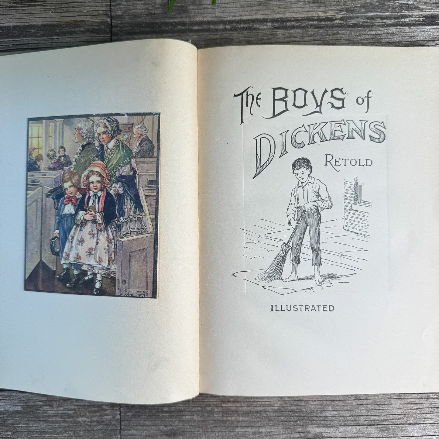 The Boys of Dickens Retold, McLoughlin Bros., Antique Hardcover