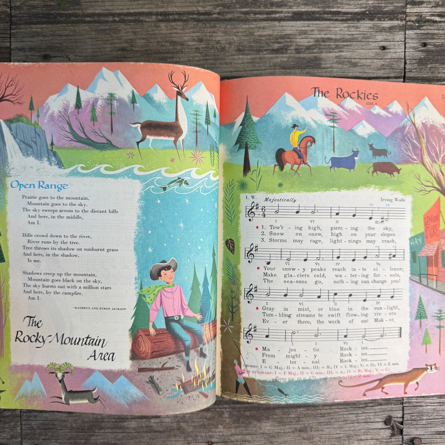 Set of 3 Mid-Century Illustrated Music Books for Kids