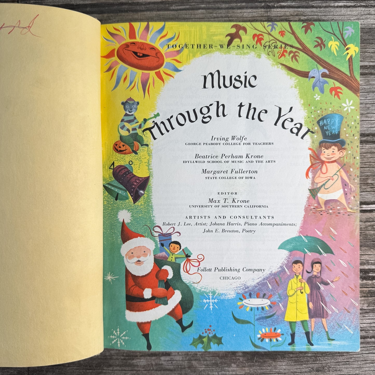 Set of 3 Mid-Century Illustrated Music Books for Kids