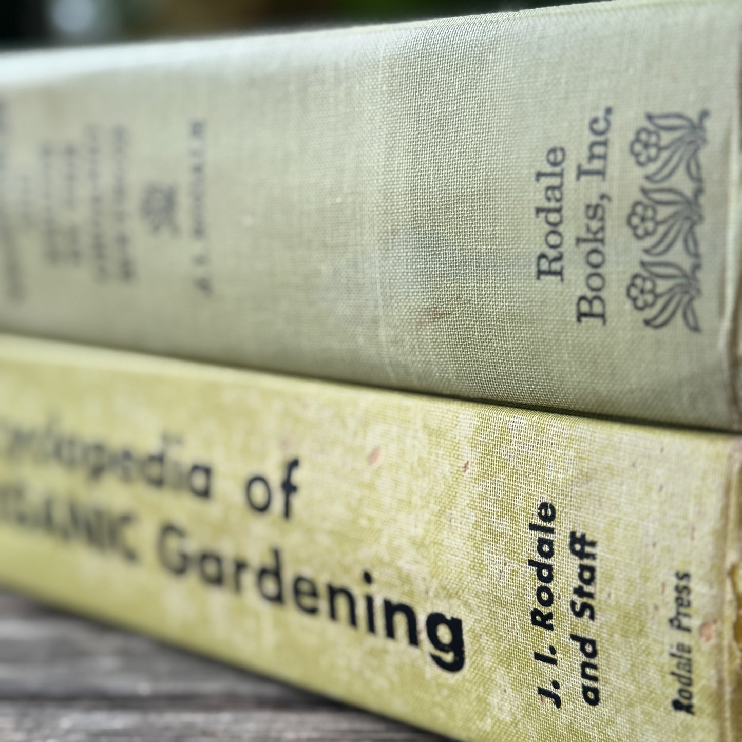 Vintage Mustard Yellow/Green Organics Gardening Book Set