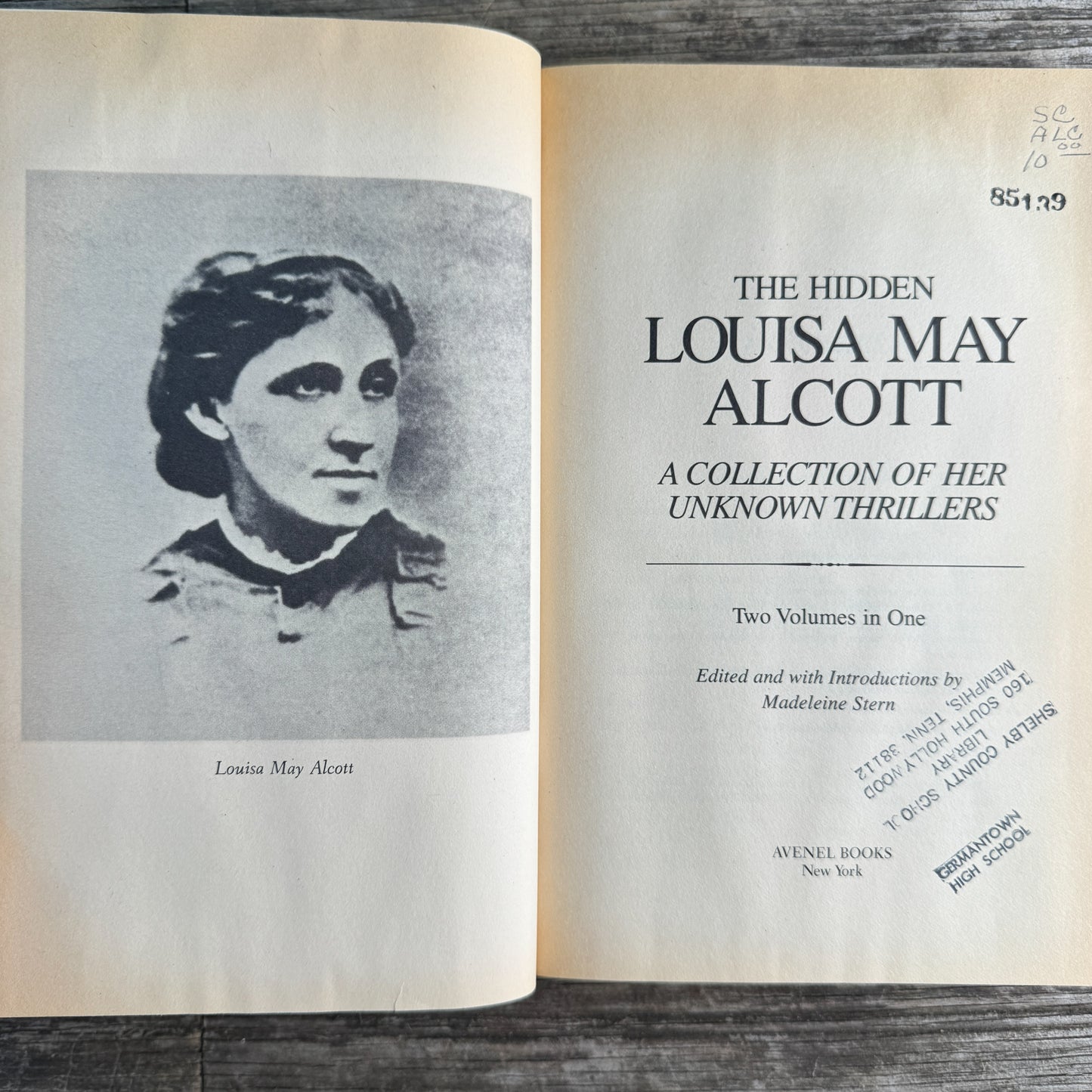 The Hidden Louisa May Alcott: A Collection of Her Own Unknown Thrillers, Madeleine Stern, 1984