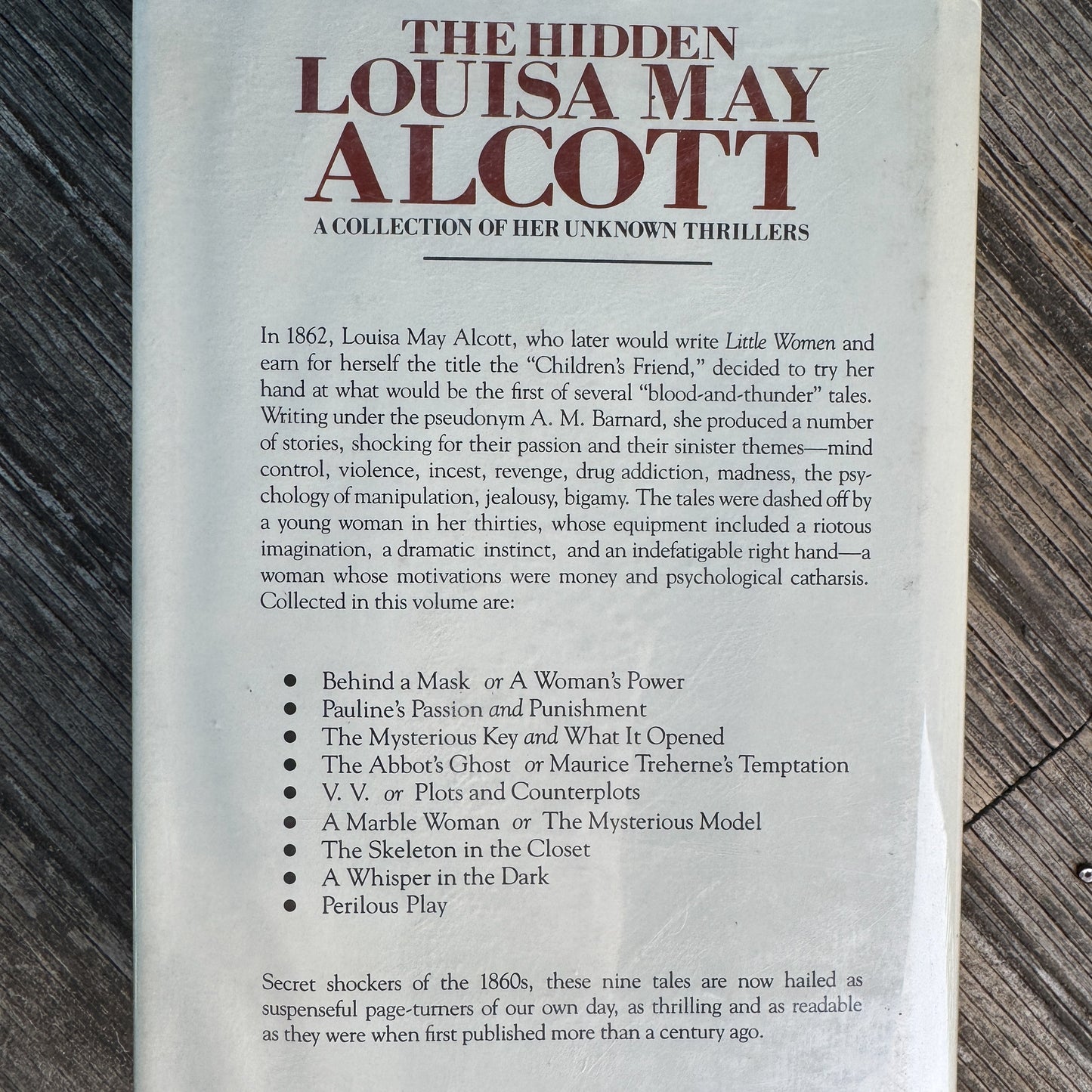 The Hidden Louisa May Alcott: A Collection of Her Own Unknown Thrillers, Madeleine Stern, 1984