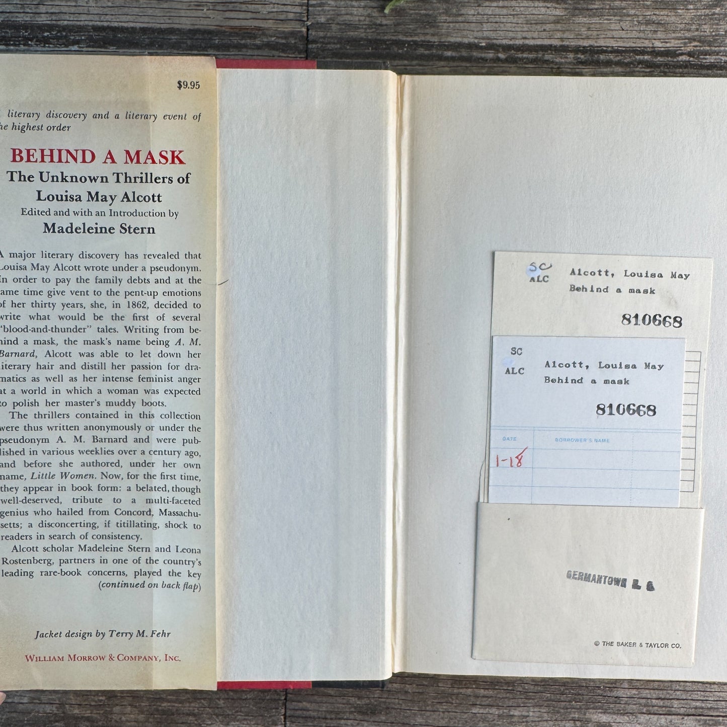 Behind a Mask: The Unknown Thrillers of Louisa May Alcott, Madeleine Stern, 1975