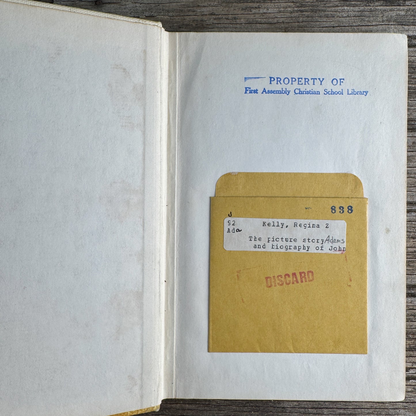 John Adams: The Picture Story and Biography of John Adams, Regina Z. Kelly, 1965