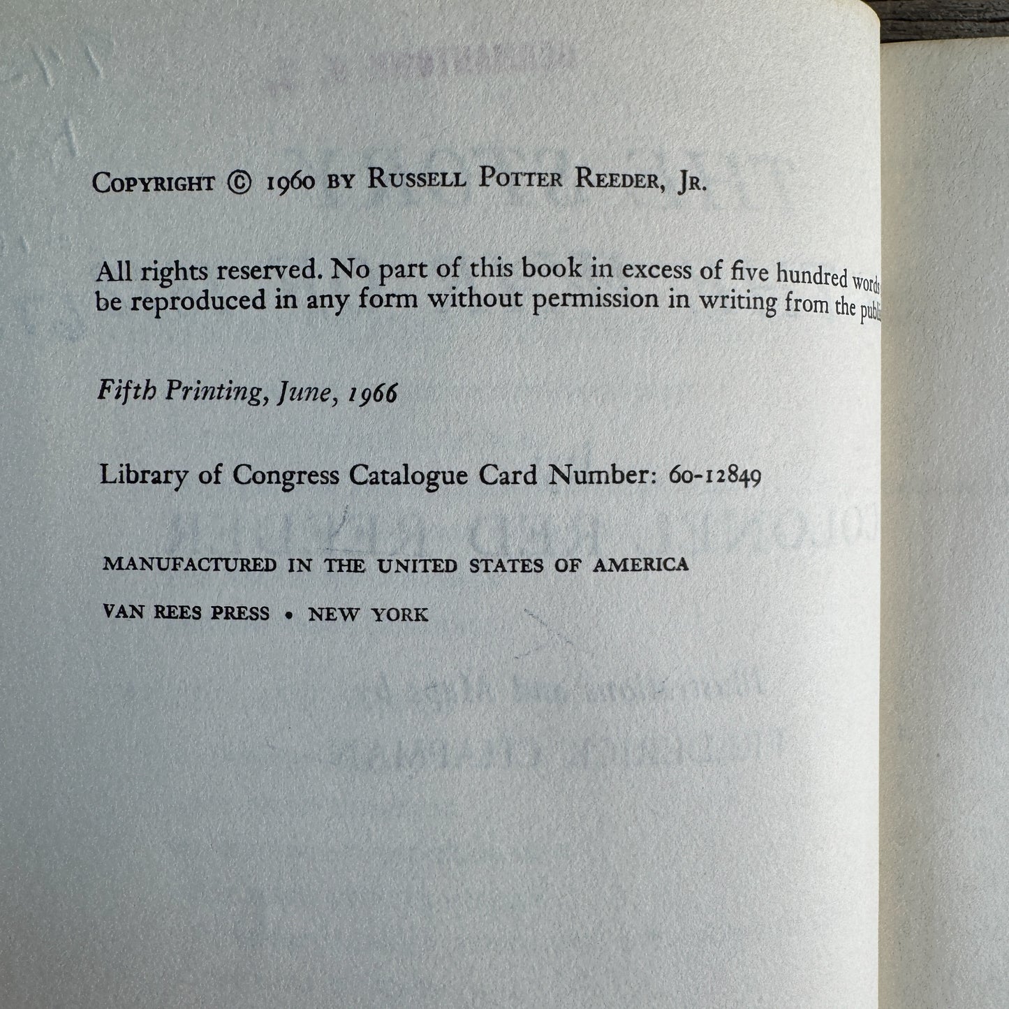 The Story of the War of 1812, Colonel Red Reeder, 1960
