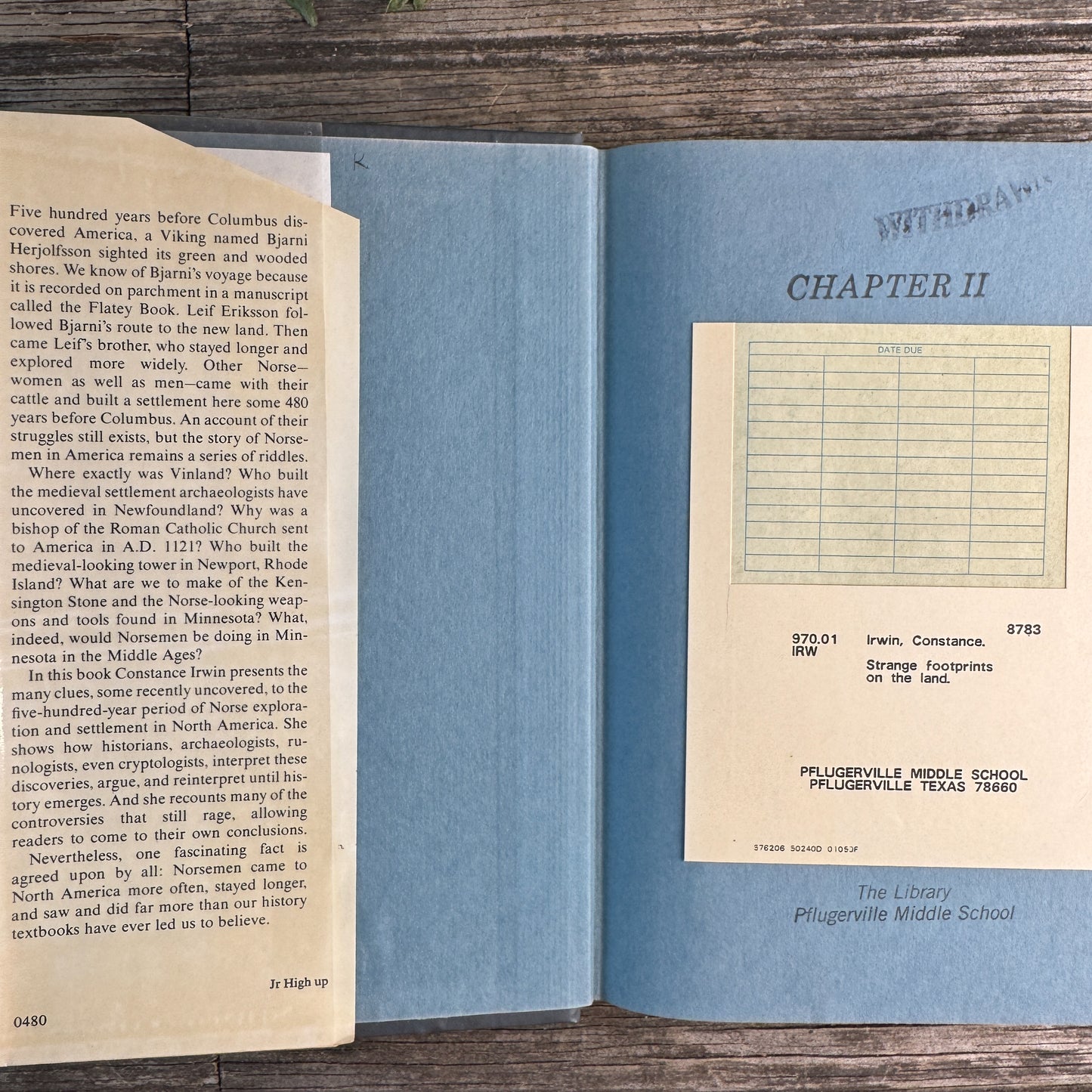 Strange Footprints on the Land: Vikings in America, Constance Irwin, 1980