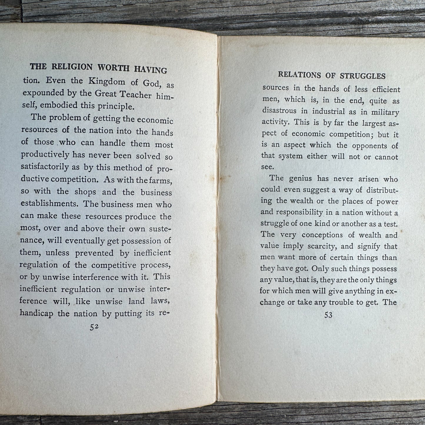 The Religion Worth Having, Thomas Nixon Carver, 1912