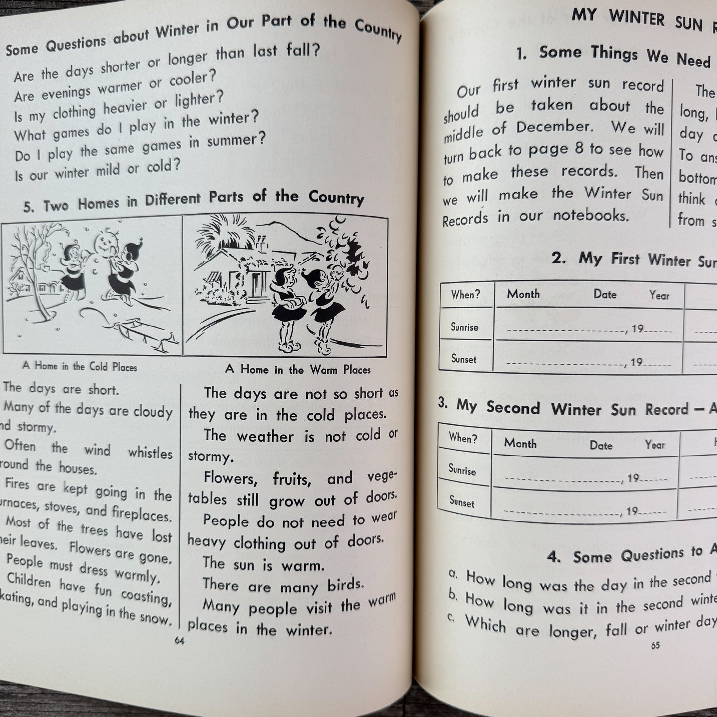 The Community Where I Live, Mid Century School Book for 3rd Grade