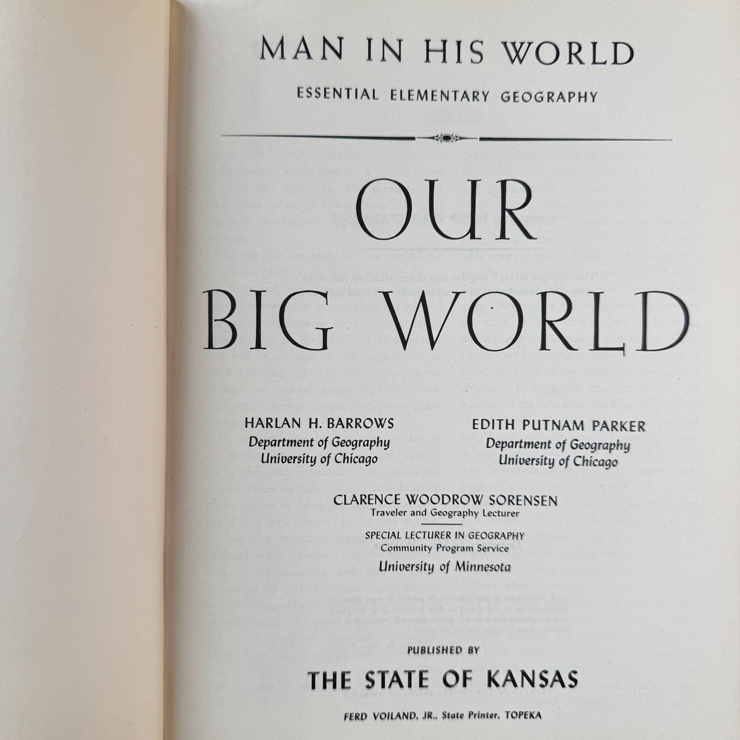 Our Big World, 1946 Geography School Book, Milo Winter