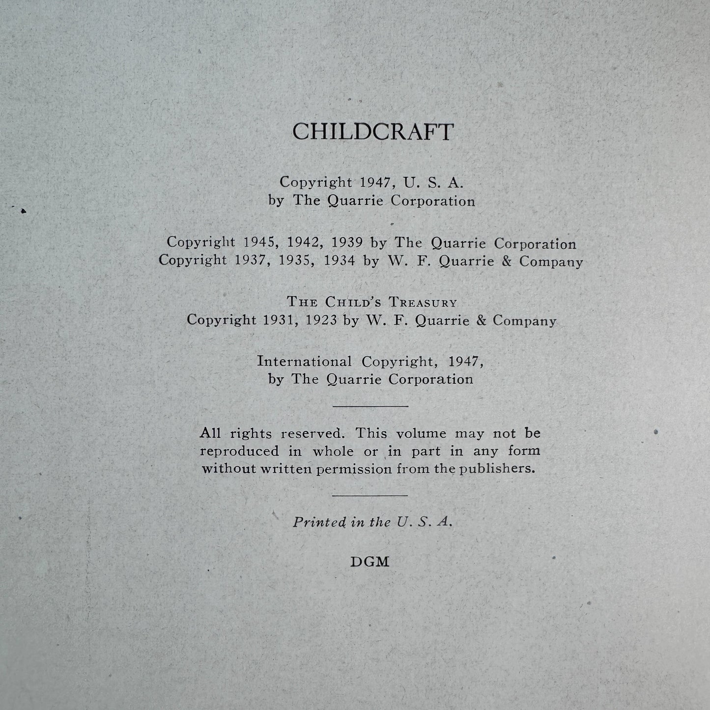 Vintage Set of 2 Orange Childcraft Books, 1947