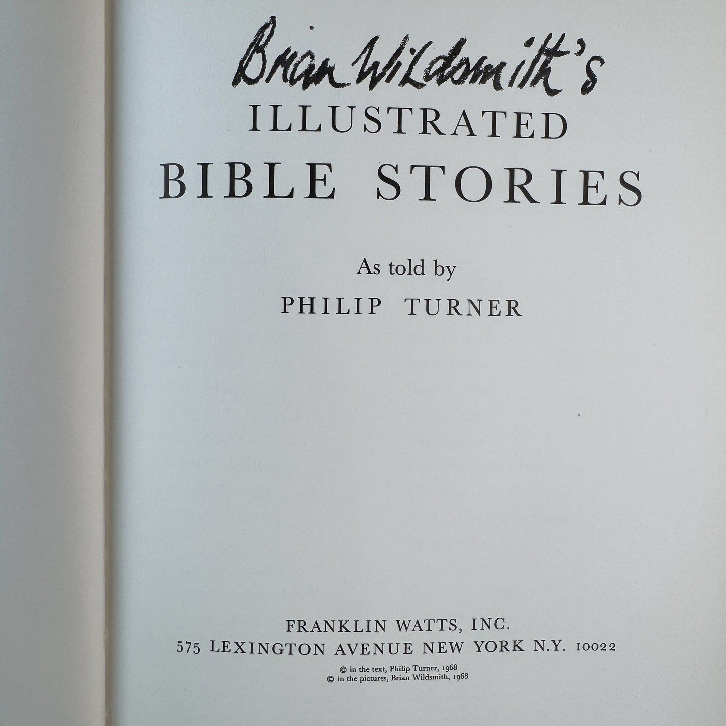 Brian Wildsmith's Illustrated Bible Stories, 1968