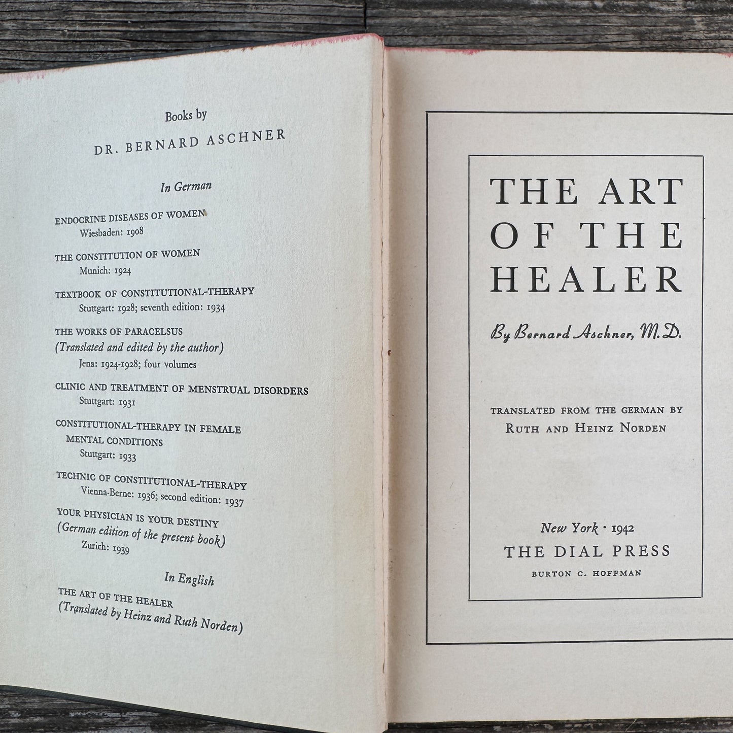 The Art of the Healer, Bernard Aschner, 1942