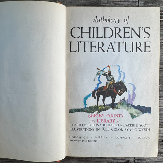 An Anthology of Children's Literature, Edna Johnson and Kerry E. Scott, 1940