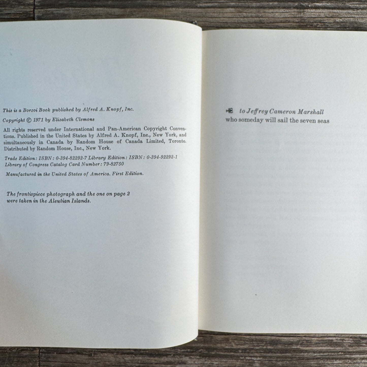 The Seven Seas, Elizabeth Clemons, 1971