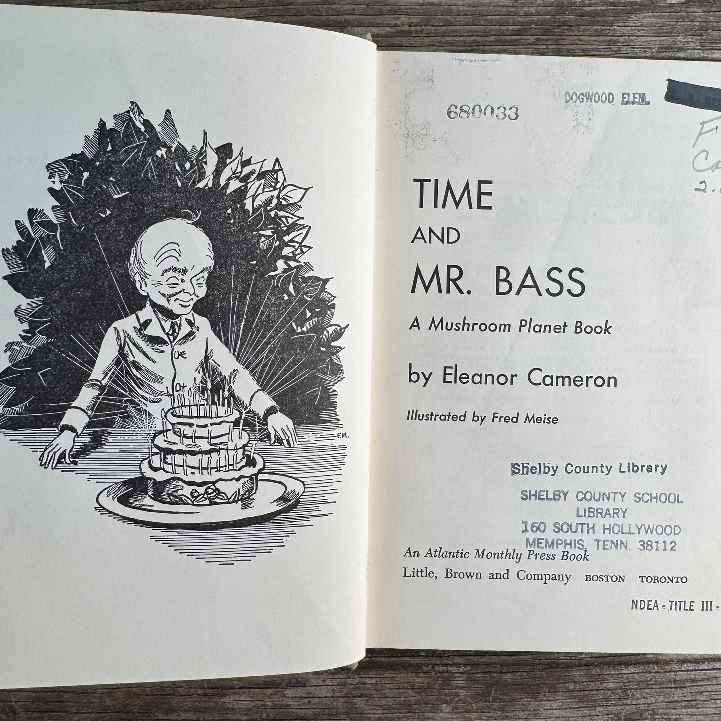 Time and Mr. Bass, Eleanor Cameron, 1967, First Edition