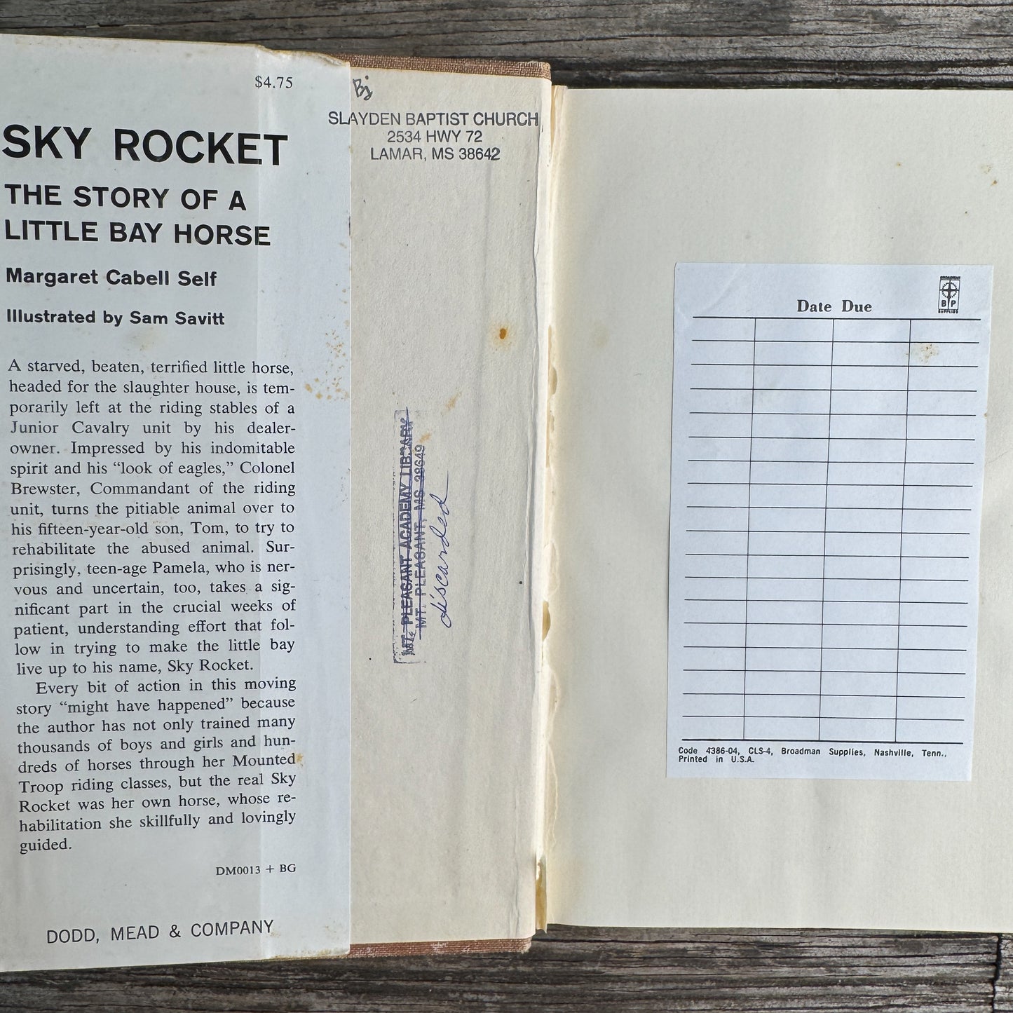 Sky Rocket, the Story of a Little Bay Horse, Margaret Cabell Self, 1970