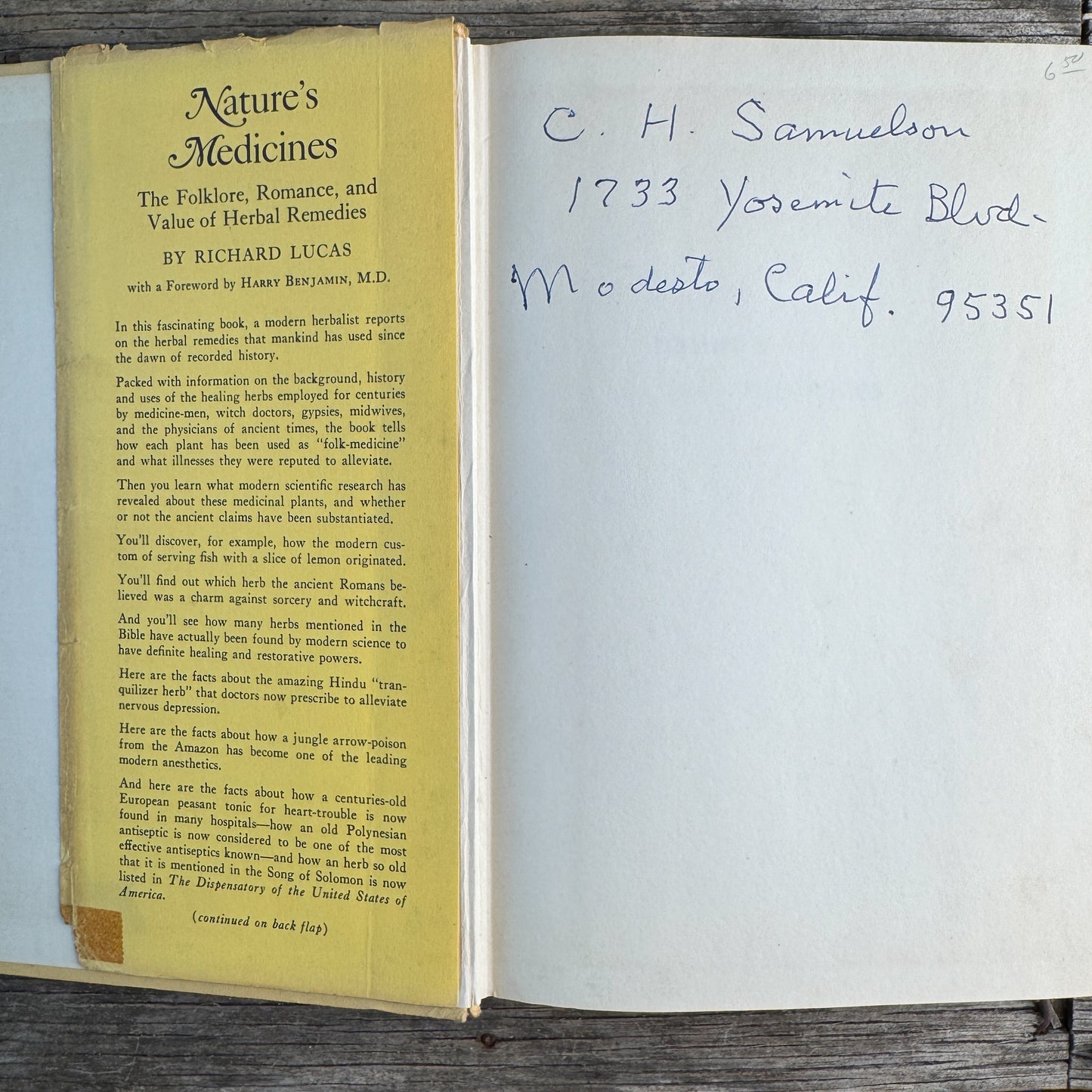 Nature's Medicines: The Folklore, Romance, and Value of Herbal Remedies, 1966