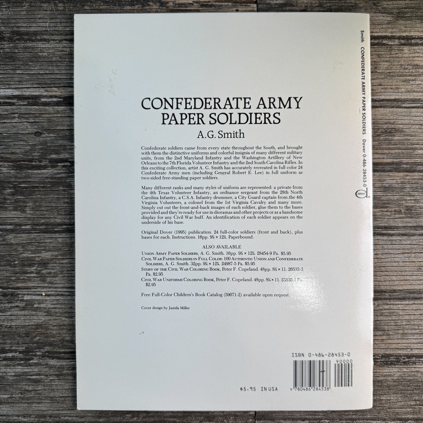 Confederate Army Paper Soldiers, A. G. Smith, 1995