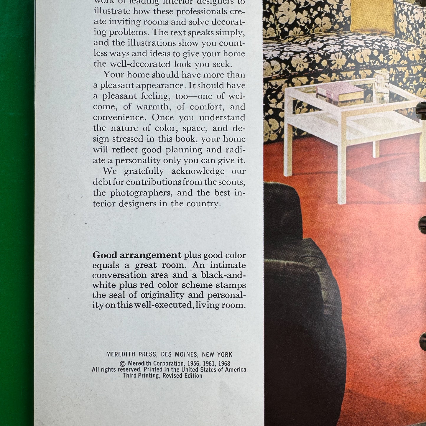 Better Homes and Gardens Decorating Book, 1968, Third Printing, Revised Edition